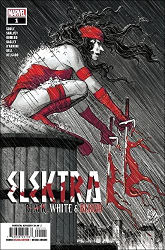 Elektra: Siyah, Beyaz ve Kan 1 VF; Marvel çizgi romanı / John Romita varyantı