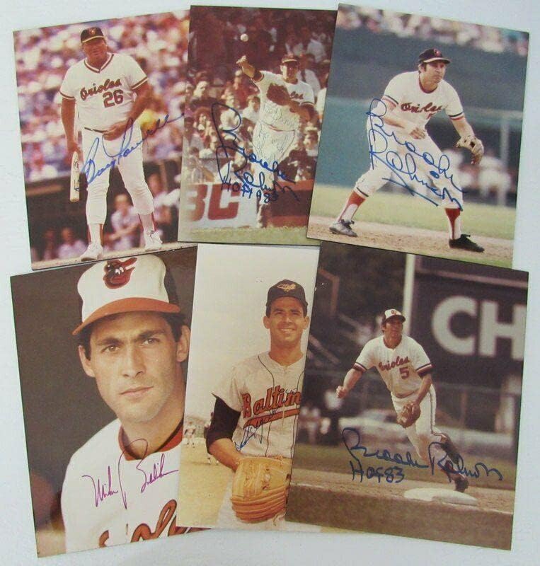 Baltimore Orioles-Çok sayıda 6 vintage İmzalı fotoğraf Brooks Robinson (HOF) 144212-İmzalı MLB Fotoğrafları