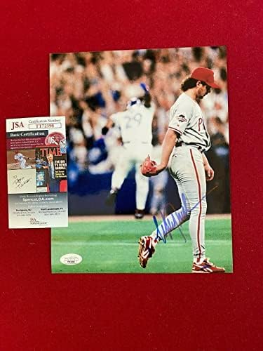Mitch Williams, İmzalı (JSA) 8 x 10 Fotoğraf (Phillies) Joe Carter - İmzalı MLB Fotoğrafları