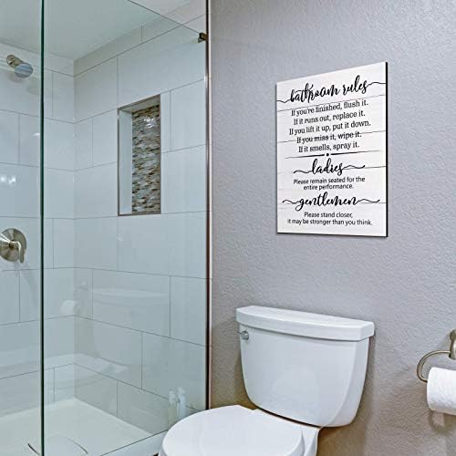 Banyo Tuvalet Tabelaları Banyo Duvar Sanatı Dekoru Banyo Kapısı Kuralları için Komik Tuvalet Tabelaları Çiftlik Evi