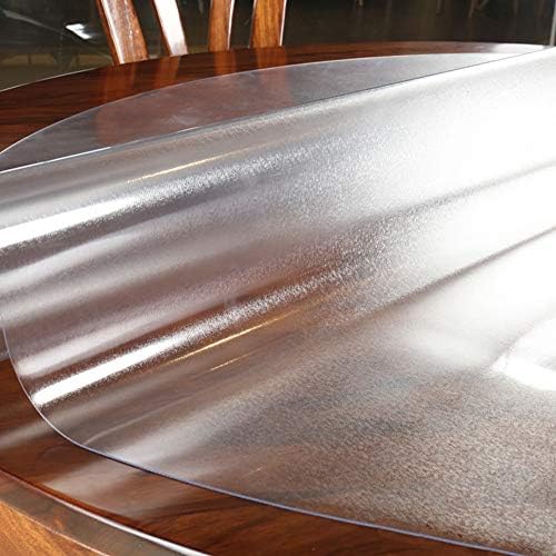 Buzlu PVC masa Örtüsü Koruyucu, Kaymaz Masa Pedleri Yemek odası masası için Yuvarlak Kokusuz Vinil masa pedi-d 2.0