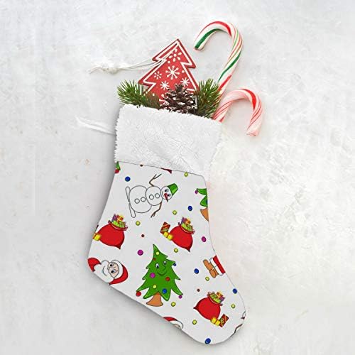 ALAZA Noel Çorap Noel Klasik Kişiselleştirilmiş Küçük Çorap Süslemeleri Aile Tatil Sezonu için Parti Dekor Seti 4,