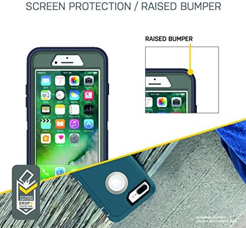 OtterBox DEFENDER SERİSİ iPhone için kılıf 8 artı & iPhone 7 artı (SADECE) - Perakende Ambalaj-ISMARLAMA YOLU (BLAZER