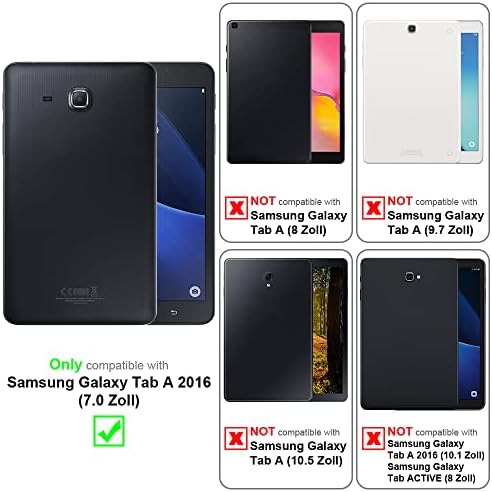 Cadorabo Tablet Kılıf Samsung Galaxy Tab ile uyumlu Bir (7.0 Zoll) SM – T280N Mantar Kahverengi-Kitap Tarzı Koruma