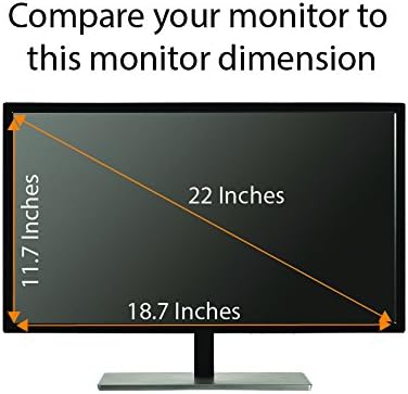 Anti mavi ışık ekran koruyucu, parlama önleyici, (3 paket) 22 inç (çapraz olarak ölçülen ekran) masaüstü monitör için.