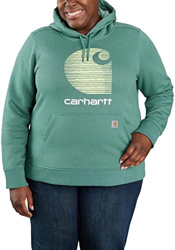 Carhartt kadın Yağmur Defender Rahat Fit Orta Ağırlık C Logo Grafik Sweatshirt
