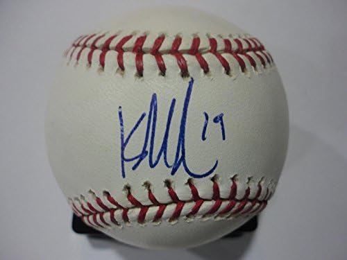 Kevin Mahar Texas Rangers, coa İmzalı Beyzbol Topları ile İmzalı ML Beyzbol İmzaladı