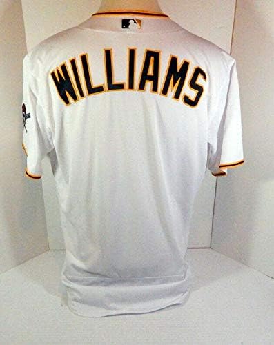 2017 Pittsburgh Pirates Trevor Williams Oyun Yayınlanan Beyaz Forma 582-Oyun Kullanılmış MLB Formaları