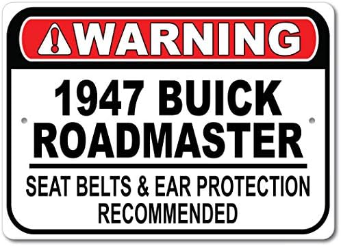 1947 47 Buick Roadmaster Emniyet Kemeri Önerilen Hızlı Araba İşareti, Metal Garaj İşareti, Duvar Dekoru, GM Araba