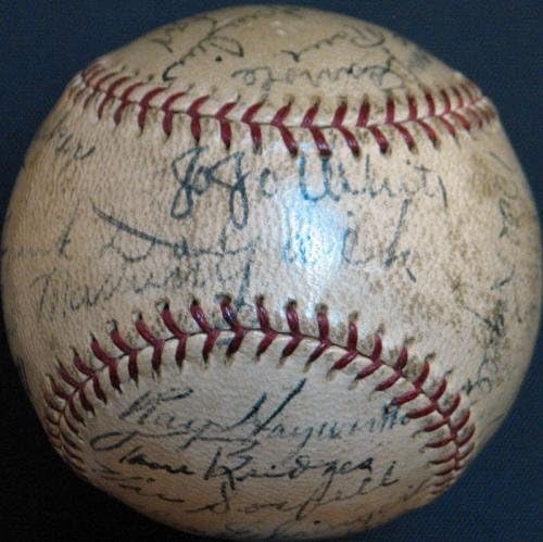 Güzel 1934 Detroit Tigers Amerikan Ligi Şampiyonları Takımı Beyzbol PSA İmzalı Beyzbol Topları İmzaladı