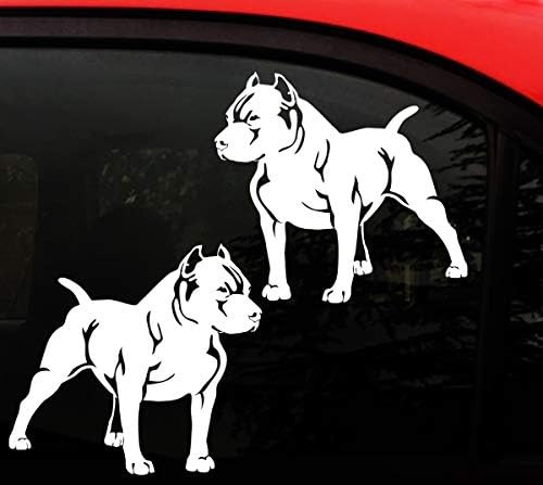 Pitbull Çıkartma-Her Köpek Boyutu 5.5 x 5 inç-Sol ve Sağ-Çukur Boğa Ayna Resmimi Seviyorum - Araba Kamyon Pencere