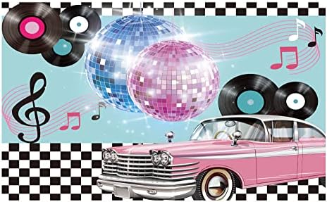 Funnytree 50s Retro Rock N Roll Diner Parti Zemin Araba Çorap Hop Dans Cosplay Balo Fotoğraf Arka Plan Klasik 1950s
