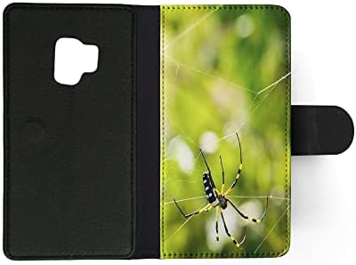 Korkunç örümcek eklembacaklı böcek FLİP cüzdan telefon kılıfı kapak için Samsung Galaxy S9 artı