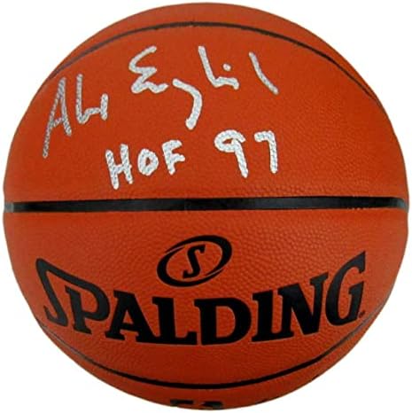 Alex English HOF Nuggets İmzalı / Yazılı Spalding NBA Basketbol JSA 159272-İmzalı Basketbol Topları