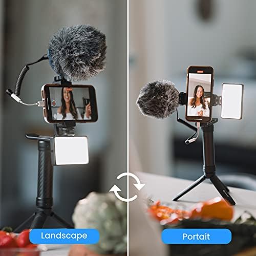 Lume Cube Mobile Creator Aydınlatma ve Ses Kiti ve Güç Tutacağı | Hafif, Ayarlanabilir Akıllı Telefon Mini Panel Işığı