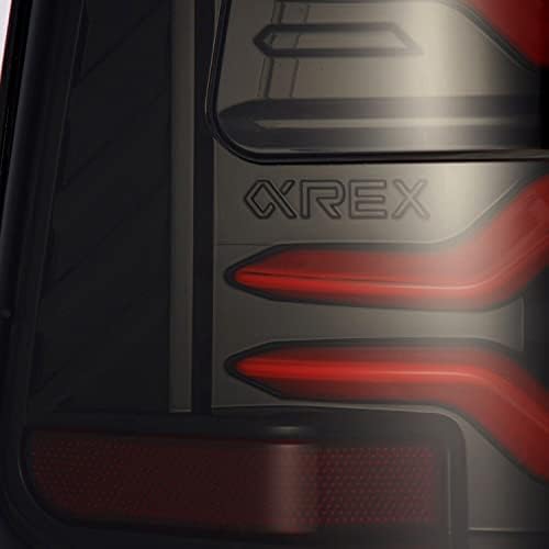 AlphaRex 19-21 Dodge Ram 1500 Luxx serisi LED park lambaları siyah/kırmızı w / aktif ışık / Seq sinyali