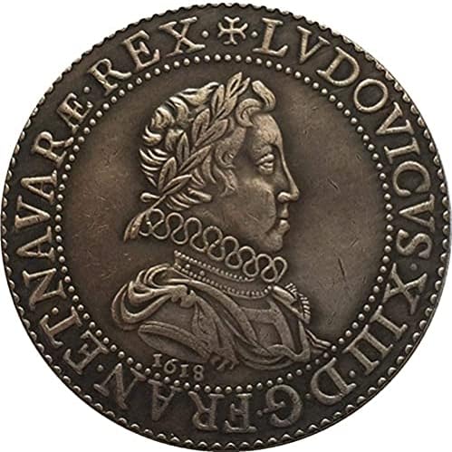 1618 Fransız Sikke Saf Bakır Kaplama Gümüş Antika Sikke El Sanatları CollectionCoin Koleksiyonu hatıra parası