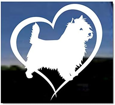 Cairn Terrier Aşk Kalp Köpek Vinil Pencere çıkartma