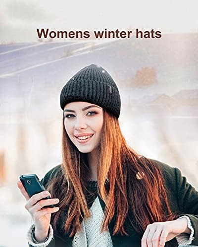 Ocatoma Bere Şapka Erkekler Kadınlar için Sıcak Kış Örgü Kaflı Bere Yumuşak Sıcak Kayak Şapkaları Unisex