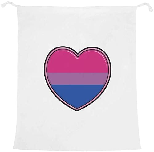 Azeeda' Biseksüel Gurur Bayrağı Kalp ' Çamaşır/Yıkama/Saklama Çantası (LB00024101)