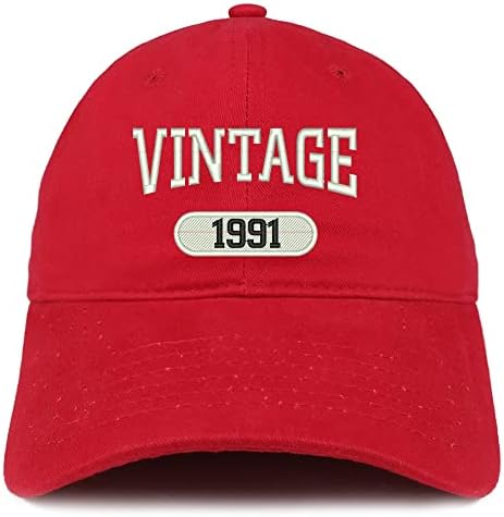 Trendy Giyim Mağazası Vintage 1991 İşlemeli 32. Doğum Günü Rahat Oturan pamuklu bone