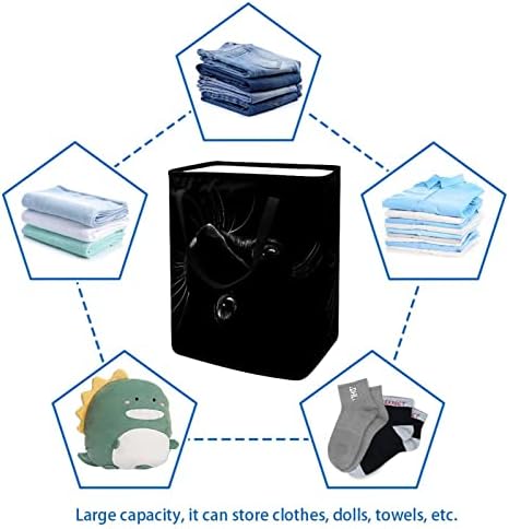 Avcılık Kedi Baskı Katlanabilir çamaşır sepeti, 60L Su Geçirmez çamaşır sepetleri Çamaşır Kutusu Giysi Oyuncak Depolama