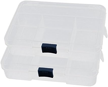 Aexit 2 x Araçları ve Ekipmanları Plastik 5 Bileşenleri Küpe Takı Organizatör alet saklama kutuları kutu tutucu
