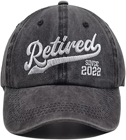 OASCUVER 2022'den Beri Emekli Şapka, Ayarlanabilir pamuklu beyzbol şapkası Sıkıntılı Yıkanmış Emekliler için Erkekler