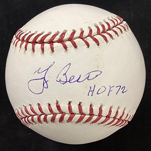 Yogi Berra İmzalı Beyzbol AHS Selig NY Yankees İmzası HOF 72 Yazıt JSA İmzalı Beyzbol Topları