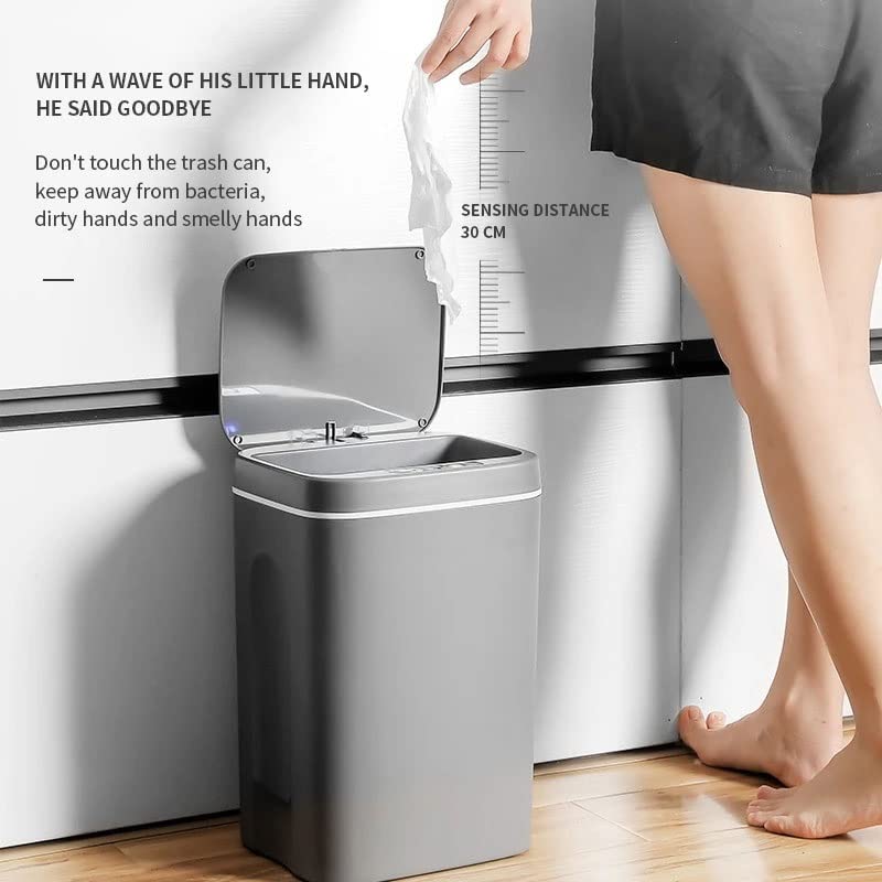 ZSEDP Akıllı İndüksiyon çöp tenekesi Otomatik İndüksiyon çöp tenekesi Mutfak Yatak Odası Elektrikli Dokunmatik çöp
