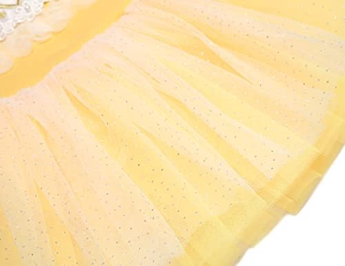 Arshiner Kız Çocuk Fırfır Kollu Dans Etekli Mayoları Bale Sparkle Tutu Prenses Elbise Balerin Kostümleri
