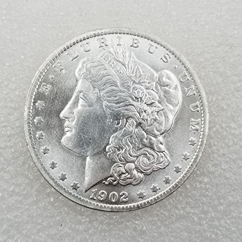 Antika El Sanatları 1902 S Versiyonu Bakır Gümüş Kaplama Morgan Gümüş Dolar Yabancı Gümüş Dolar