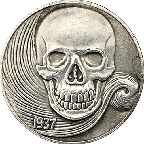 1937 Kafatası Hatıra Paraları Koleksiyon 3D Metal Hatıra Morgan Hobo Sikke Kopya Ev Dekor Yeni Yıl Hediyeleri