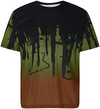 Erkek T-shirtleri Yaz Kısa Kollu Gömlek 3D Grafik Baskılı Tees Yuvarlak Boyun İnce Spor Casual Tee Gömlek Bluzlar
