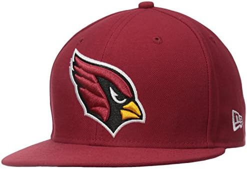NFL Mens Arizona Cardinals Sahada 5950 Kardinal Kırmızı Oyun Şapkası Yeni Döneme Göre