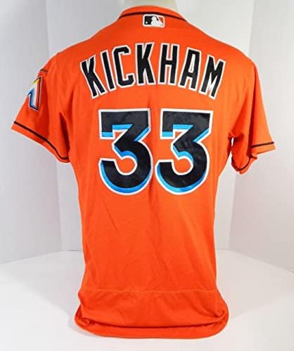 Miami Marlins Mike Kickham 33 Oyun Kullanılmış Turuncu Forma DP13661 - Oyun Kullanılmış MLB Formaları