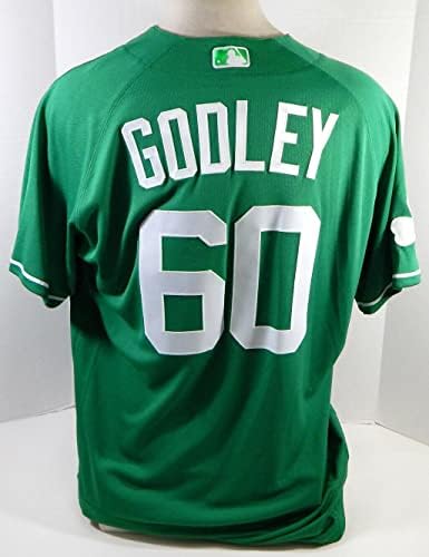 2020 Detroit Tigers Zack Godley 60 Oyun Verilen Yeşil Jersey St Patricks 48 921 - Oyun Kullanılan MLB Formaları