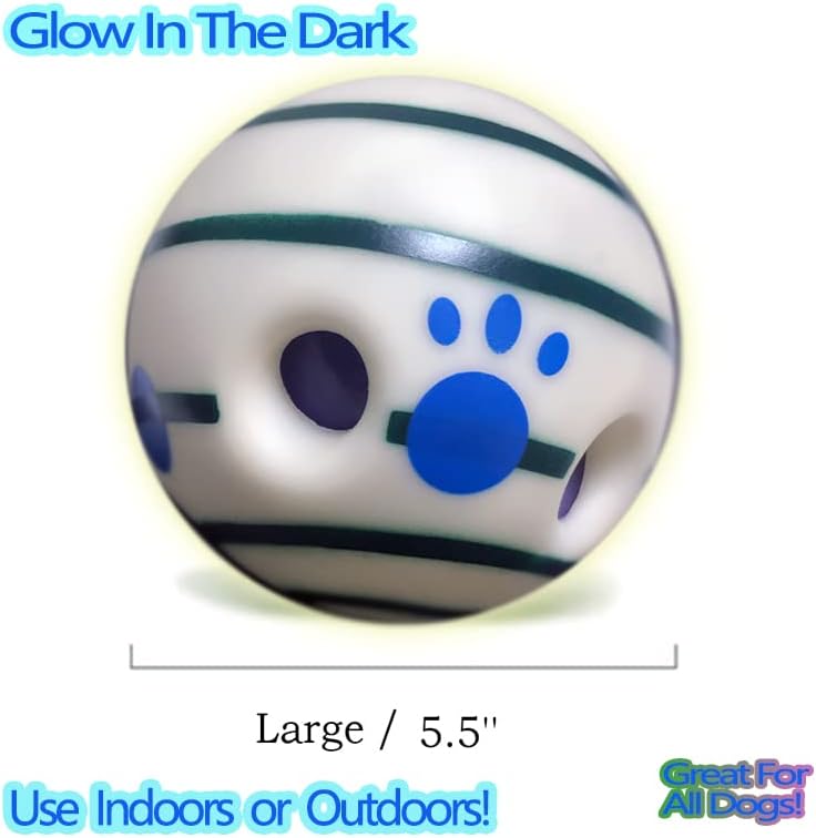 (2'li paket)5.5 Yükseltilmiş Yalpalama Kıkırdama Köpek Topu, Aydınlık Oyuncak, Karanlıkta parlayan Garip ses köpek