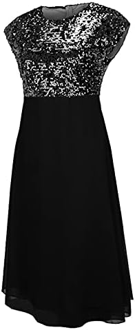 lczıwo kadın Pullu Elbiseler Artı Boyutu Düğün Konuk Patchwork Elbiseler Kolsuz Salıncak Kokteyl Parti Elbise(XL-5XL)