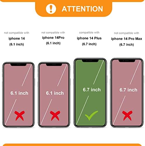 Bocasal Cüzdan iphone için kılıf 14 Artı 5G, hakiki Deri Destek Kablosuz Şarj RFID Engelleme Flip Case Kart Yuvaları