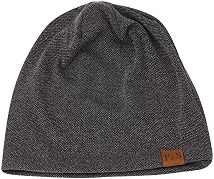 Slouch Beanies Erkekler ve Kadınlar için Sıcak Yumuşak Peluş Bere Kemo Şapka Katı Rahat Kış Kulaklık Streç Kafatası