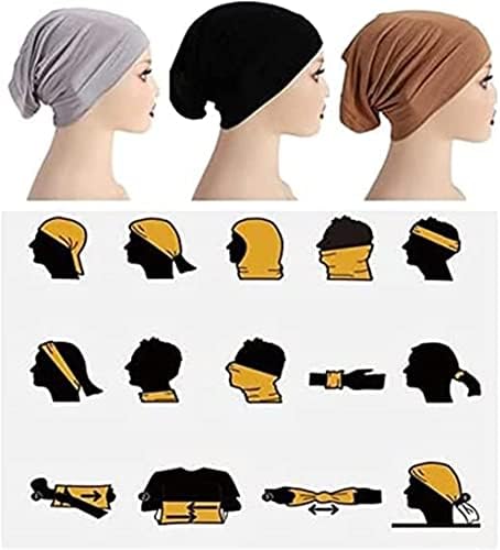 3 Adet Kadın Eşarp Altında Şapka Kap Kemik Kaput Başörtüsü İslam Boyun Kapağı Müslüman Eşarp Altında Başörtüsü Kap