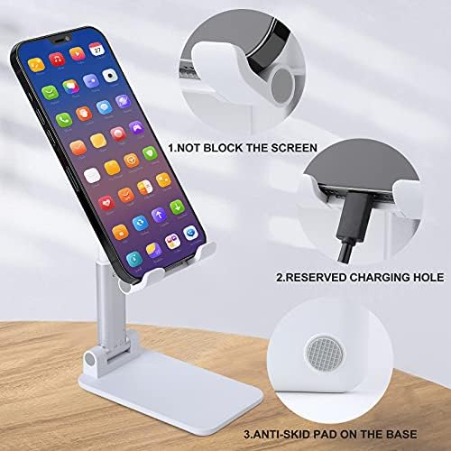 SiFaNny Pug Donuts Desen Cep Telefonu Standı, Ayarlanabilir Katlanabilir Masaüstü Telefon tutucu Cradle Dock Tüm Akıllı