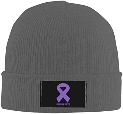 Pankreas Kanseri Bilinçlendirme Şerit Erkekler ve Kadınlar Bere Kap Kış Şapka örgü bere Kafatası Kap