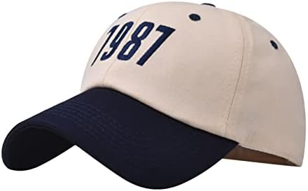 Harfler 1987 Nakış Klasik Vintage Splice Renk beyzbol şapkası şoför şapkası Tiki Gençlik Sokak doğum günü hediyesi