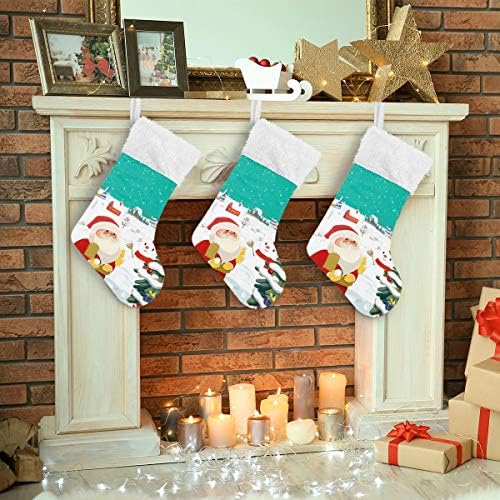 PİMİLAGU Noel Baba Kar Noel Çorap 1 Paket 17.7, Asılı Çorap Noel Dekorasyon için
