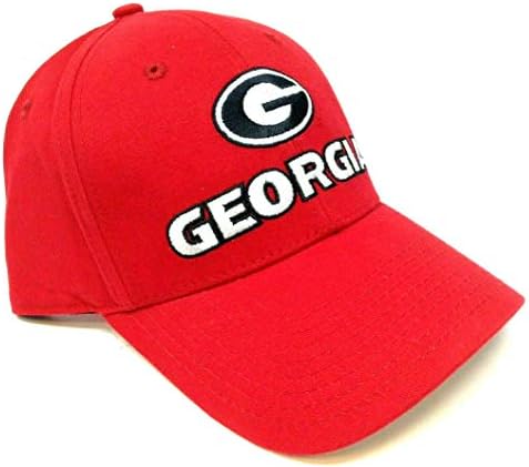 Georgia Üniversitesi Bulldoglar UGA Metin Logosu MVP Kavisli Fatura Ayarlanabilir Şapka