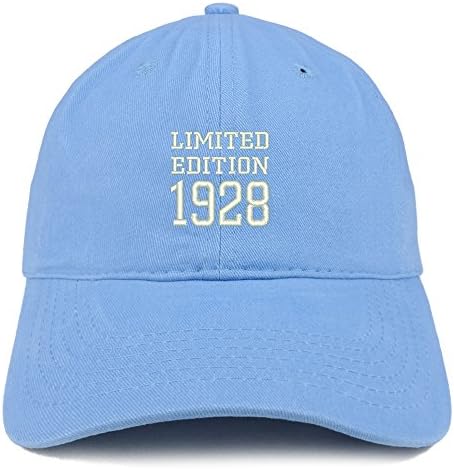 Trendy Giyim Mağazası Sınırlı Sayıda 1928 İşlemeli doğum günü hediyesi Fırçalanmış Pamuklu şapka