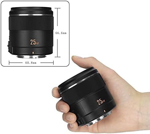 dsfen YN25mm F1. 7M Kamera Ana Lens Otomatik/Manuel Odaklama Geniş Diyafram Mikro 4/3 Montaj Değiştirme G100/GH5/G9/G95/G85/GX9/GX85/GF10/GF9