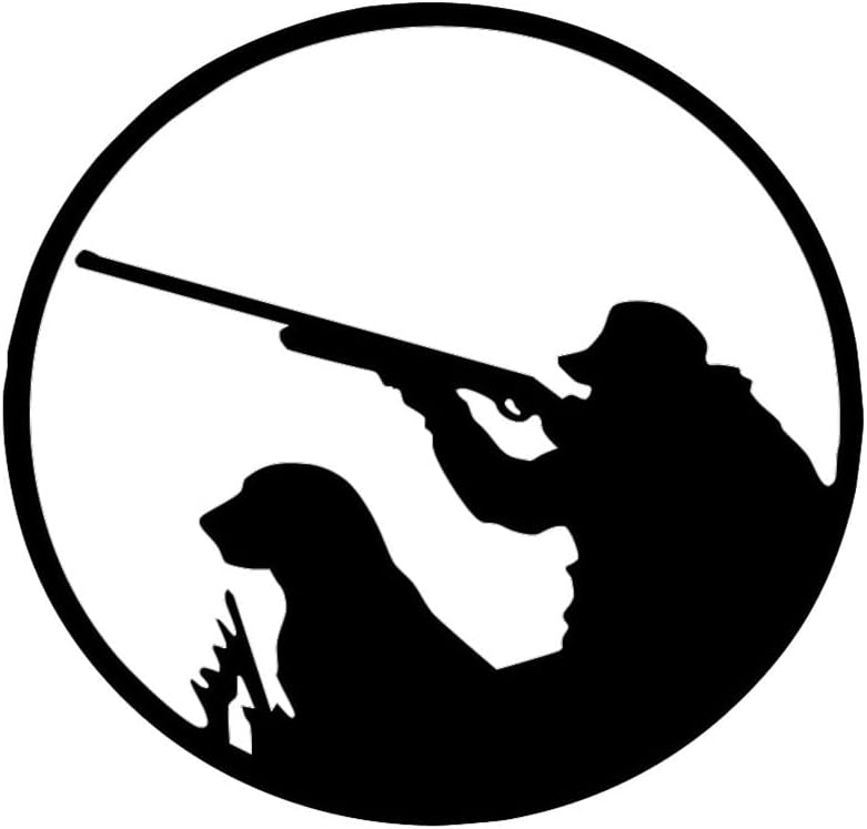 Ördek Avcısı Çıkartması-5 Çıkartma {Siyah} - Av Köpeği, Yeşilbaş, Ördek Kör, Ördek Çağrı Avcısı, Avlanmak, Av Etiketi